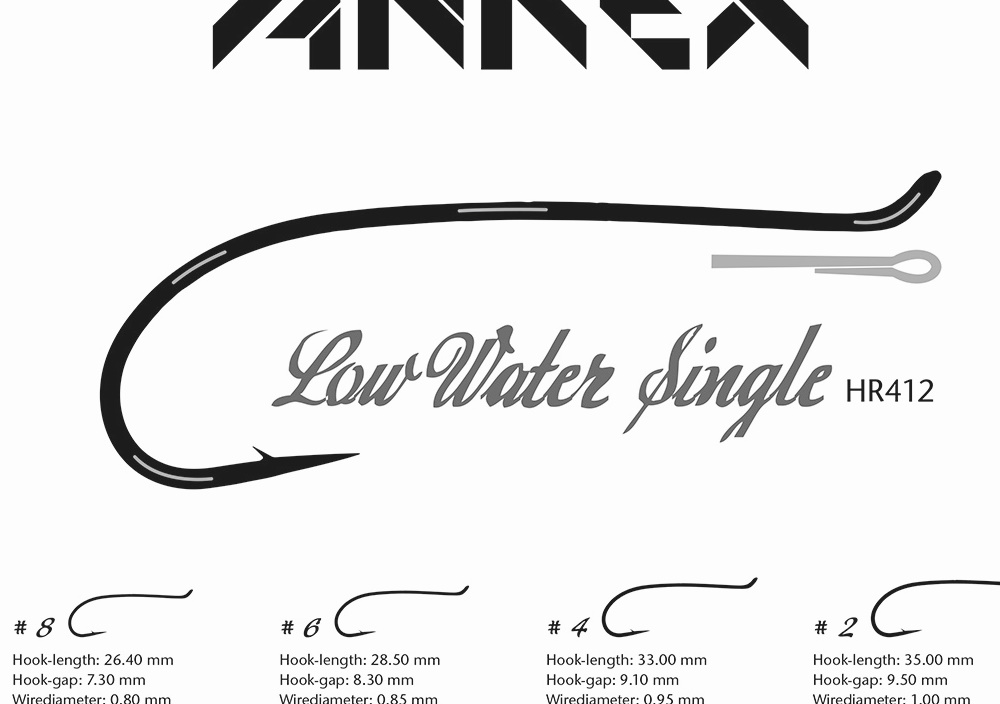 Ahrex HR412 Low Water Single Classic Tapered Eye, standard wire, lekki hak łososiowy